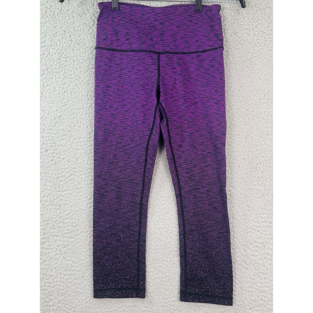 Kirkland Signature Petite Leggings Small Purple Heathered Cropped